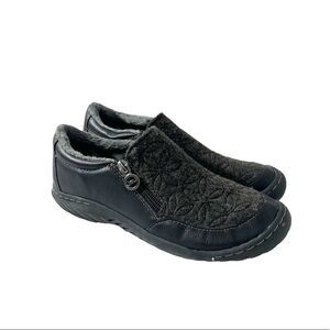 JBU Crimson Women's Slip on Floral Top Black & Grey Size 6M